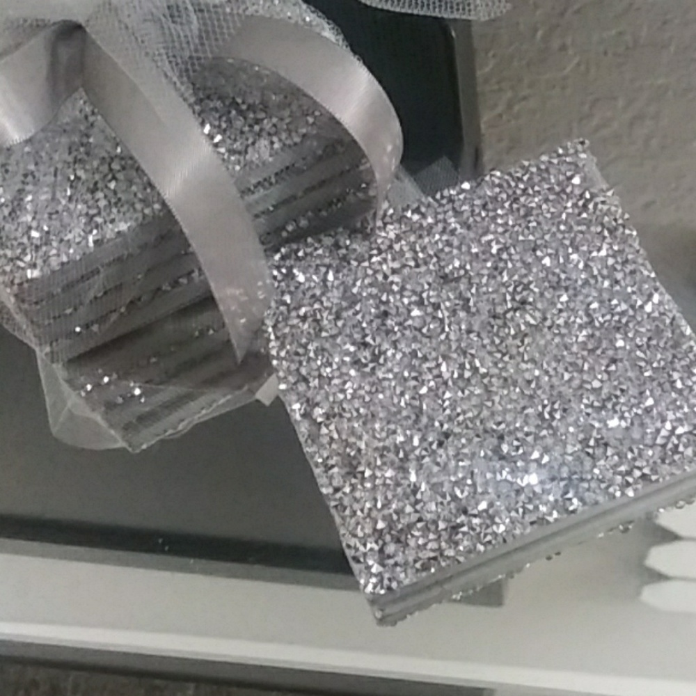 4pc Square Glam Coaster